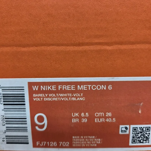 Nike Free Metcon 6 Barely Volt Glow White Women's Workout Shoes Size 9 New - Picture 8 of 8